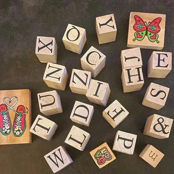 Wooden Stamps Set of 23 NWOT - Picture 1 of 5